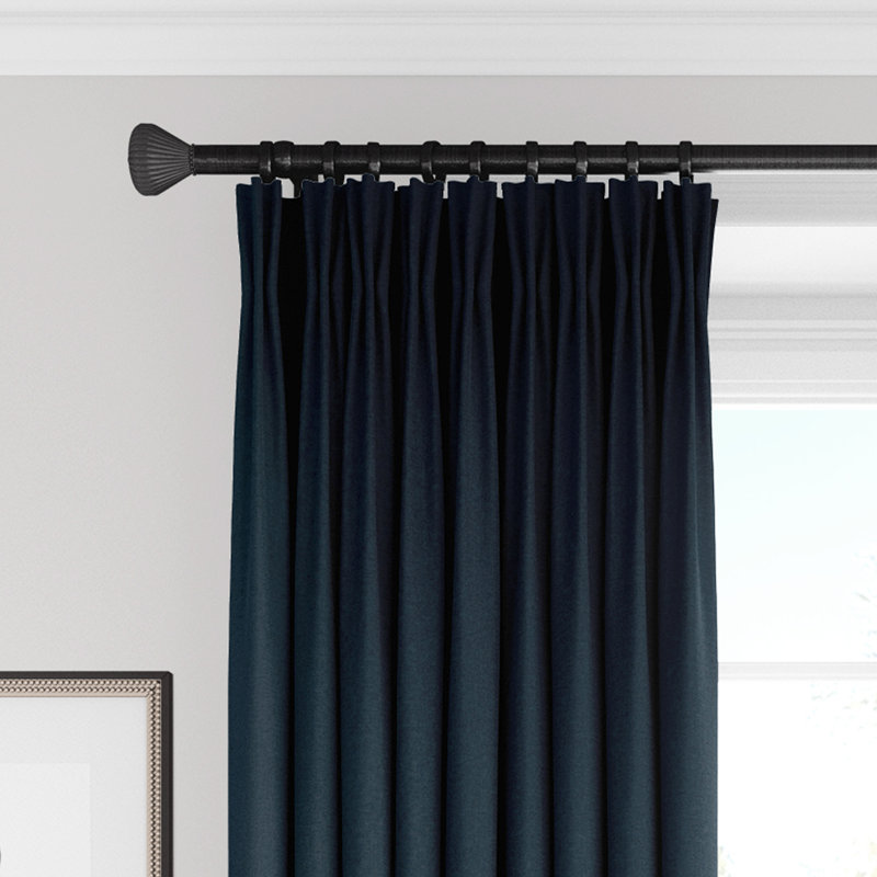 Paire de rideaux Alia, l 40 po x L 108 po, Bleu marine