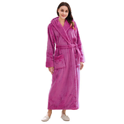 Zaina Girl / Woman+ Ankle Bathrobe with Pockets and Hood