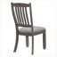 Ensemble de 2 chaises d'appoint de salle à manger rembourrées gris ardoise pour adultes, hauteur décontractée en bois antique-1990432055