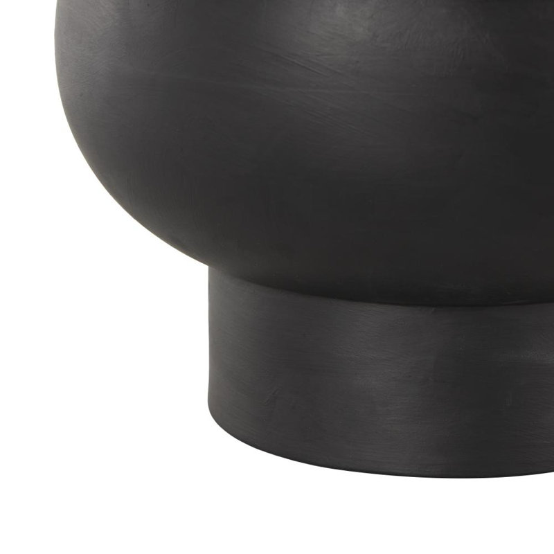 Vase abstrait en céramique Acuna, Noir