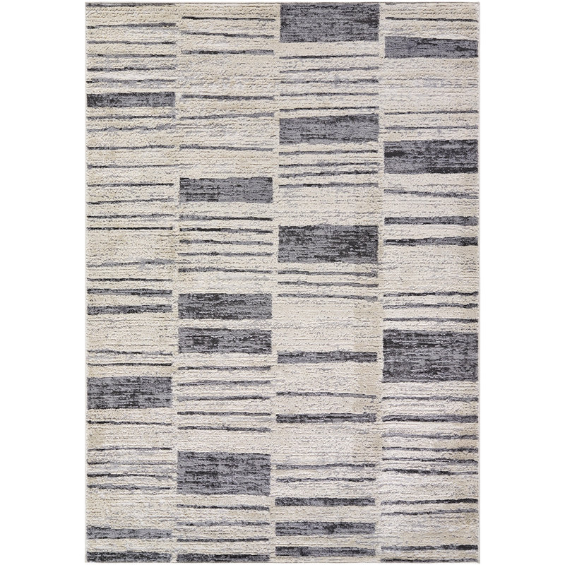 Azahria Striped Indoor Rug, Rectangle 5'3" x 7'