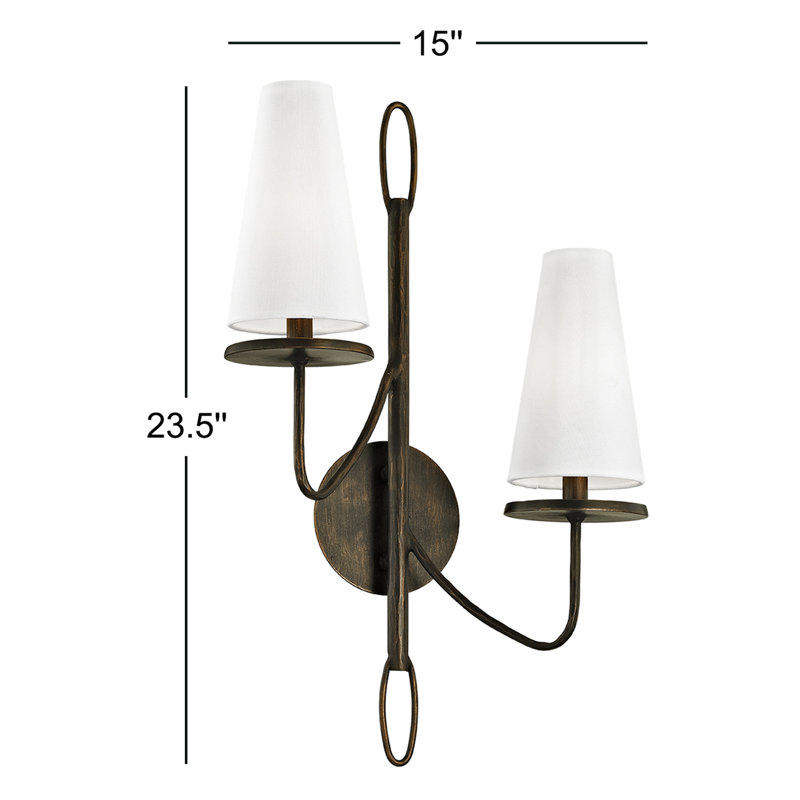 Marcel 2 - Light Armed Sconce, Textured Bronze