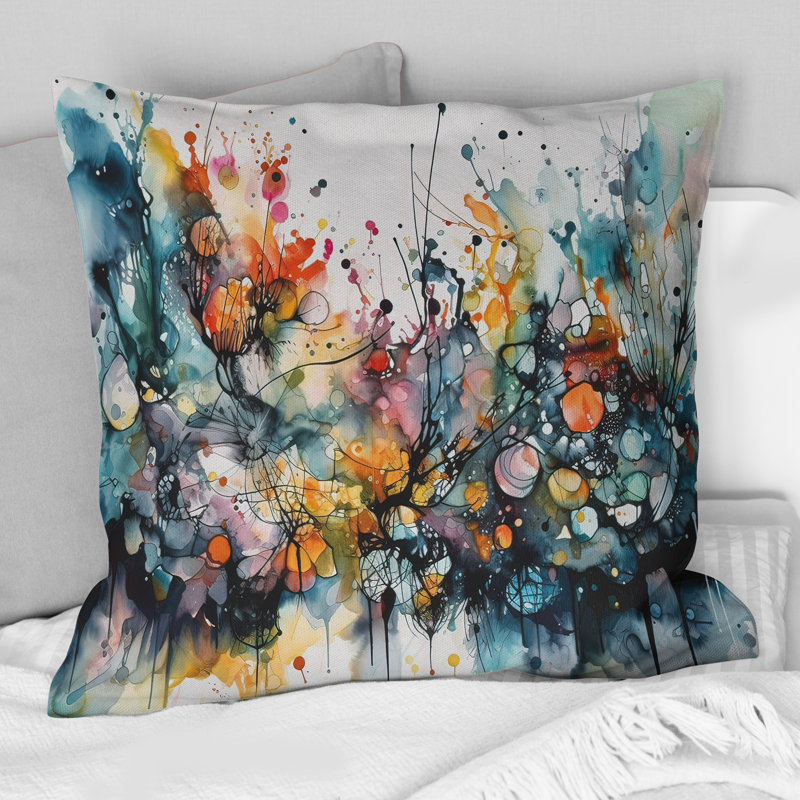 Captivating Boho Dance II - Abstract Printed Throw Pillow
