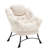 Modern Soft And Comfortable Accent Chair With Ottoman, Armrests And Side Pocket For Small Spaces-508546665