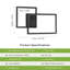 Simple 27cm Square Aluminum Wall Lamp Black