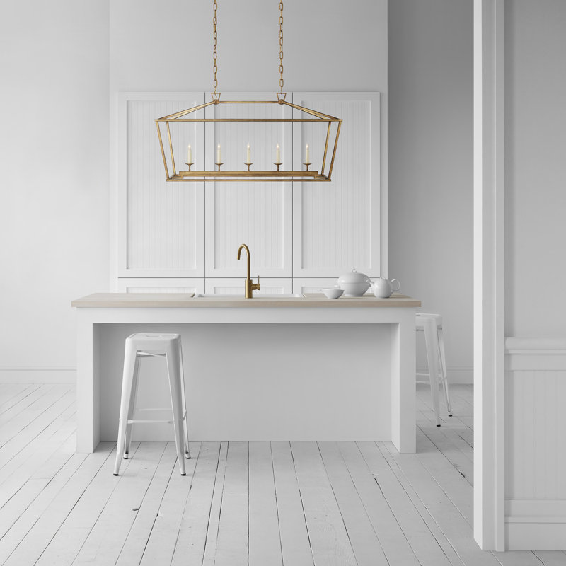 Chapman & Myers Darlana Medium Linear Lantern, Golden Iron