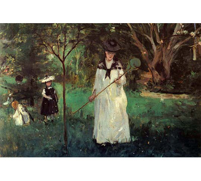 « papillon chasse » par berthe morisot, reproduction d’art