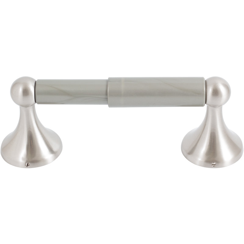Coastal Wall Mounted Toilet Paper Holder, Satin Nickel