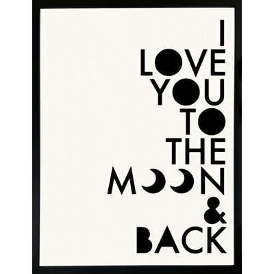 I Love You to the Moon and Back 1 Piece Single Picture Frame Wall Art