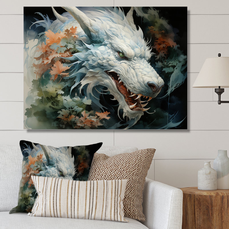 «Snediker China Art Jade Dragon II», reproduction, H 12 po x l 20 po x P 1 po, Toile tendue