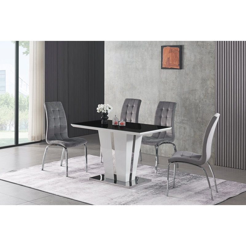 Centhia 4 - Person Dining Set, Grey