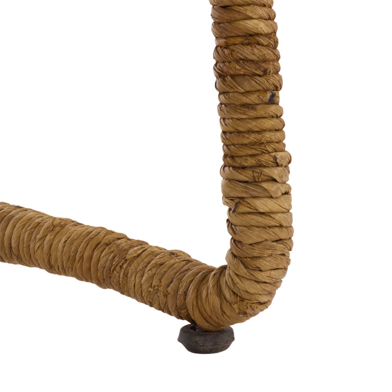 Repose-pieds Iveliz avec coussin, Naturel foncé