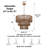 4-light Natural Rattan Tiered Pendant Light