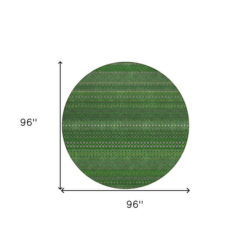Tapis extérieur rond lavable antidérapant 8 pi