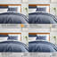 Housse de couette Vilano de Southshore Fine Linens, grande taille, en microfibre 110 g/m² avec fermeture éclair invisible et 4 attaches aux coins, 1 taie d'oreiller, 1 place/1 place XL, bleu foncé-1329401308-1329401304