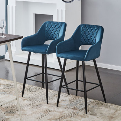 Candace Upholstered Counter Stool with Metal Frame