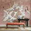 Papier peint rose Cranes-729285678-729285672