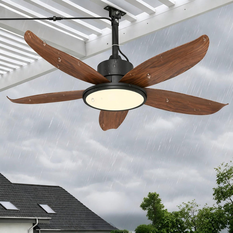 Ventilateur de plafond 42 pouces à 5 pales avec lumière DEL et télécommande