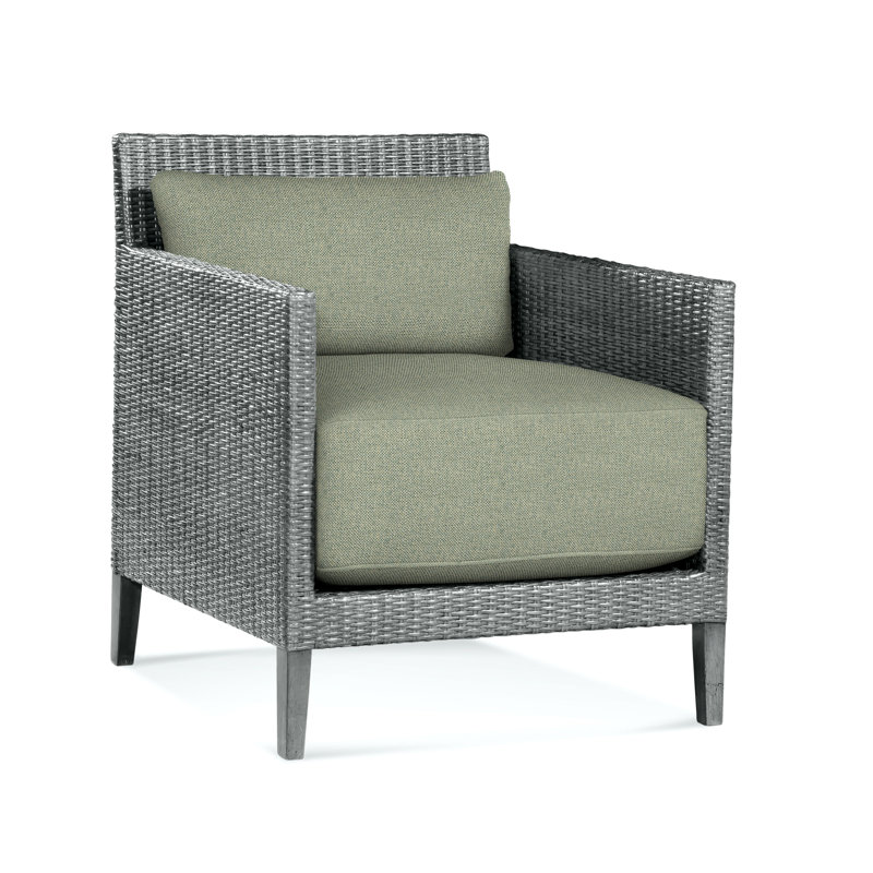 Fauteuil Beryl, Nickel, Tissu vert performance 0851-54