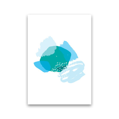 Mismatch Blue And Teal by Pixy Paper - Print