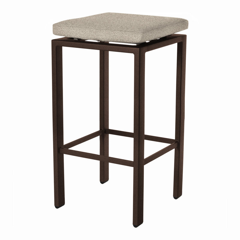 Aris Outdoor Bar Stool, Flagship Stone Sunbrella®, Copper Creek, 31.25"