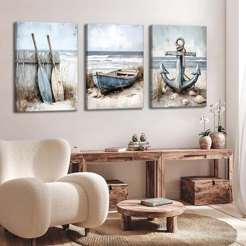 3 Piece Wrapped Canvas Print, 60 cm H x 120 cm W