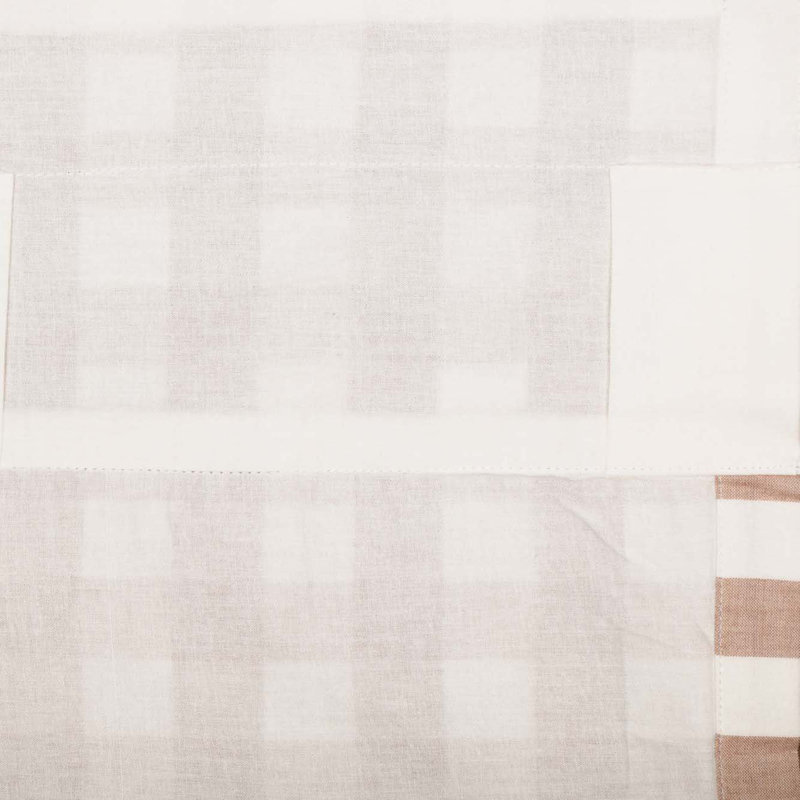 Annie Buffalo Check Cotton Cafe Curtain, Portabella, 72" W x 36" H