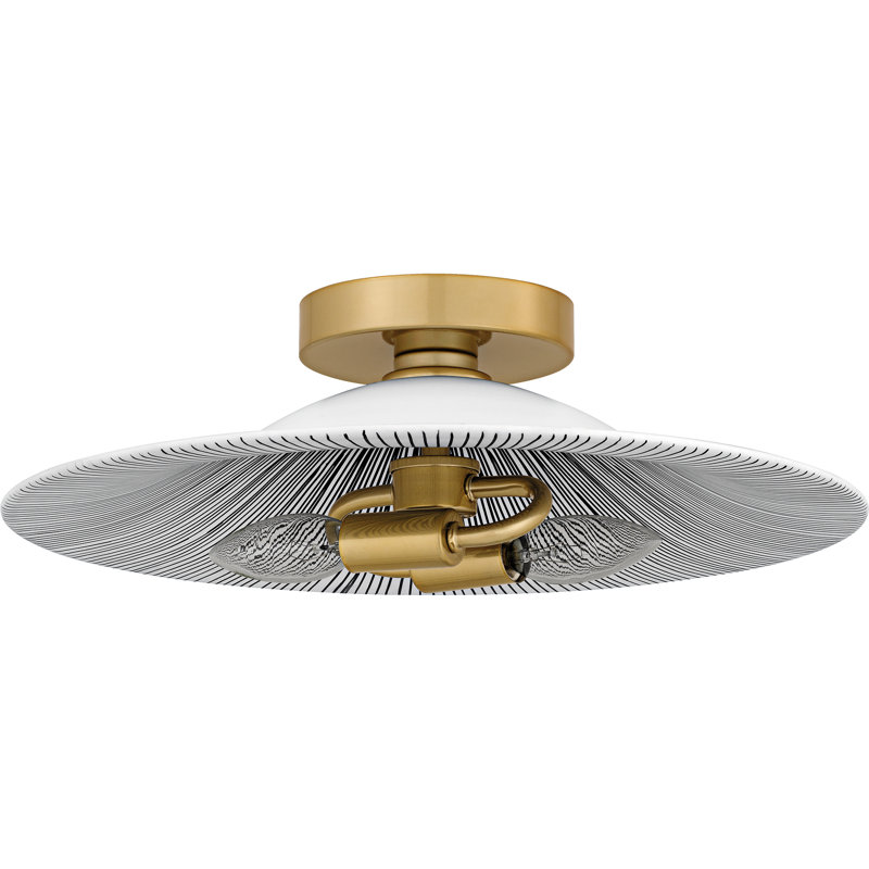 Indigo 2-Light Light Gold Flush Mount