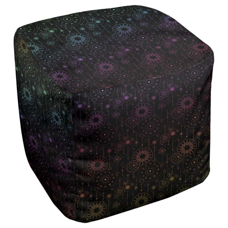 Repose-pieds cubique en toile de forme cubique 18" leffel rainbow, Bourre pour cube (13 x 13 x 13)