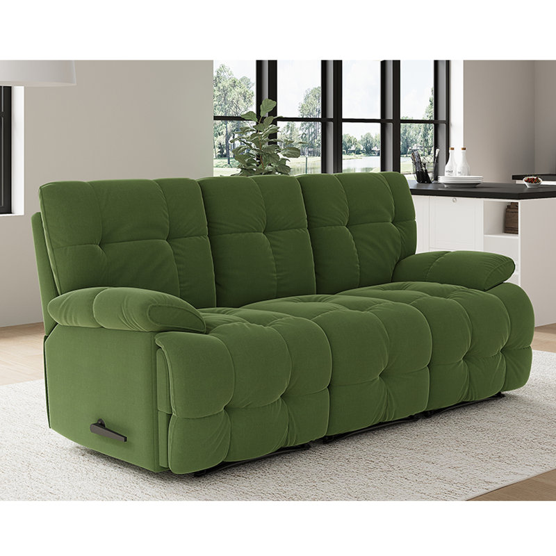 Liola 3 Seater Reclining Sofa, Green