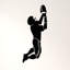 Décalcomanie murale silhouette sport