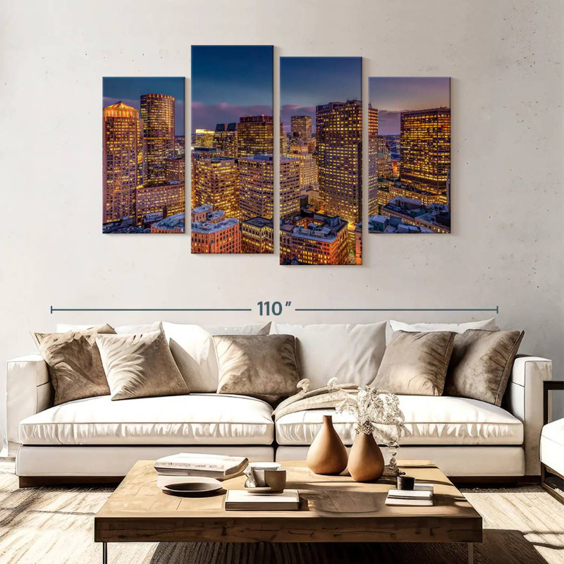 Lilie Boston Skyscrapers, 54" H x 84" W