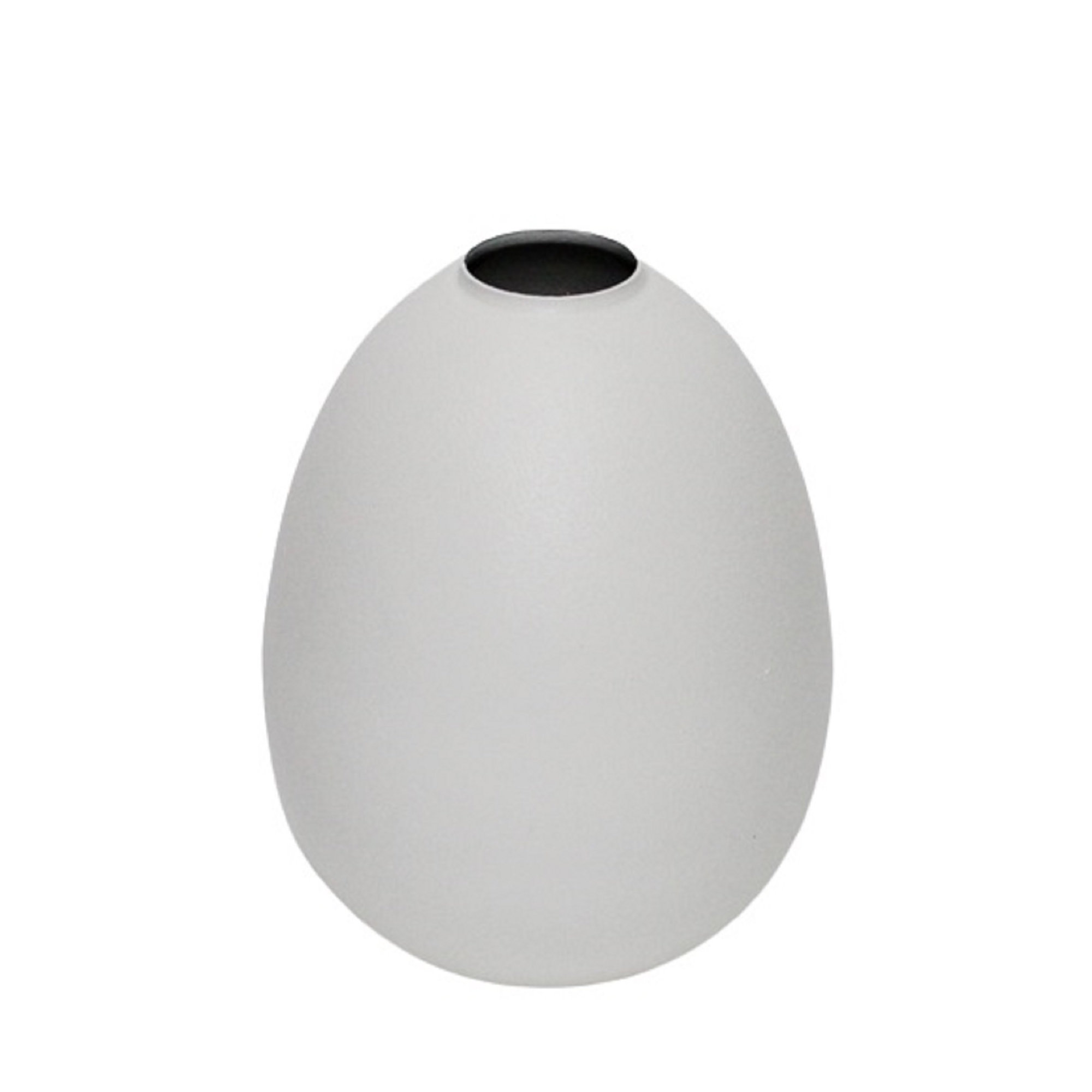 Jenny Aluminum Table Vase, White, 6.25" H x 5" W x 5" D