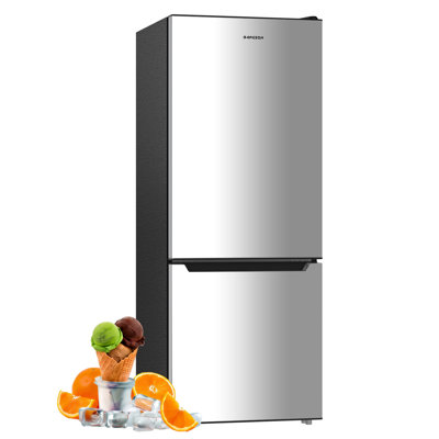 BANGSON 7.1 Cu.Ft, 2 Doors Apartment Size Fridge with Bottom Freezer