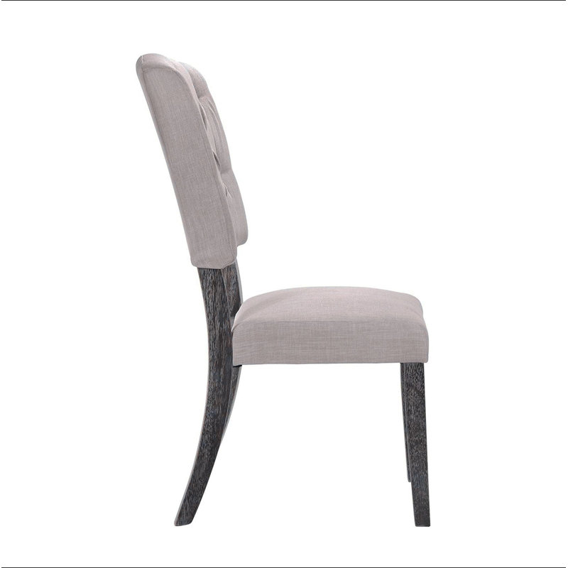 Ensemble de 2 chaises d'appoint avec siège et dossier rembourrés en tissu