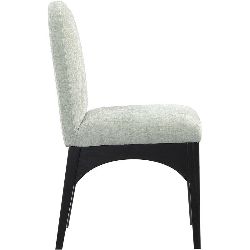 Waldorf 19.75'' H Upholstered Side Chair, Black, Mint Chenille