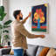 Heart Tree Modern - Wrapped Canvas-239546904-239546911