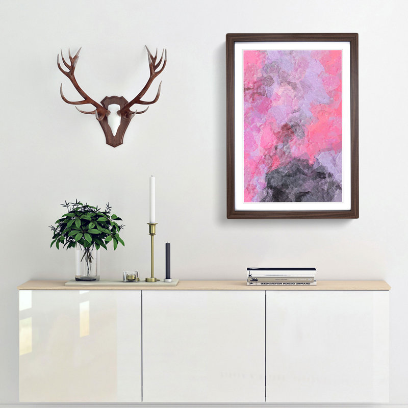 Sound of the World in Abstract - Framed Print, 87cm H x 62cm W x 2cm D, Walnut Framed