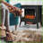 Electric Fireplace Stove, 24” Freestanding with Realistic Logs Flame, Adjustable Temp, Overheat Protection | 1000W/1500W | Black, ABS