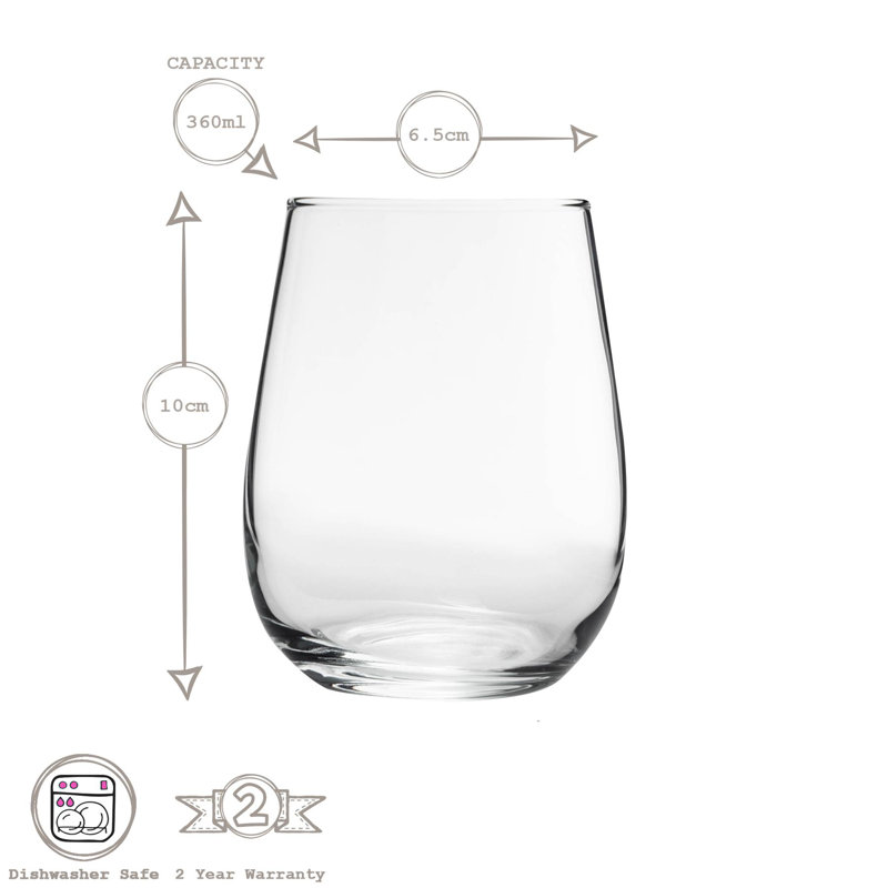 LAV - Gaia Stemless Wine Glasses - Clear