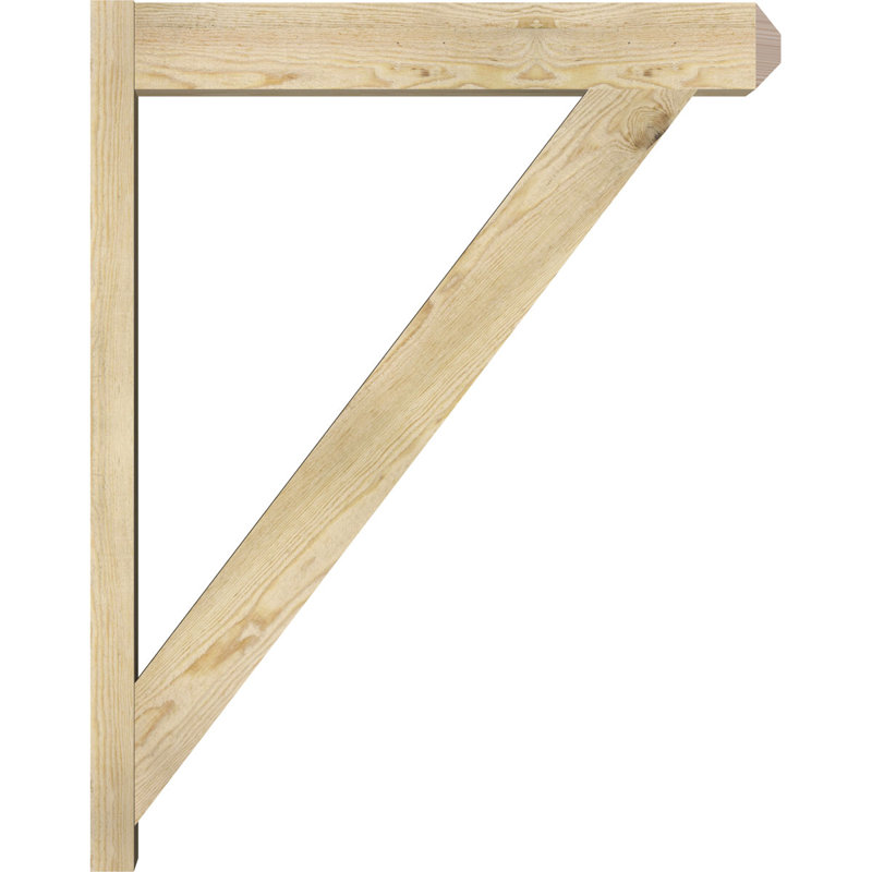 Artisan traditionnel en bois rustique, Sapin Douglas de 6 po (sciage brut), P 32 po x H 40 po
