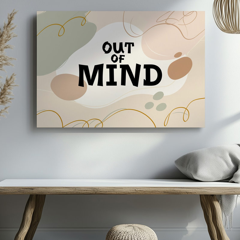 La toile crée un design abstrait avec des lignes ondulées dans un art mural Mélange harmonieux de tons terreux tels que le beige brun