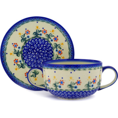 Spring Flowers Stoneware Teacup