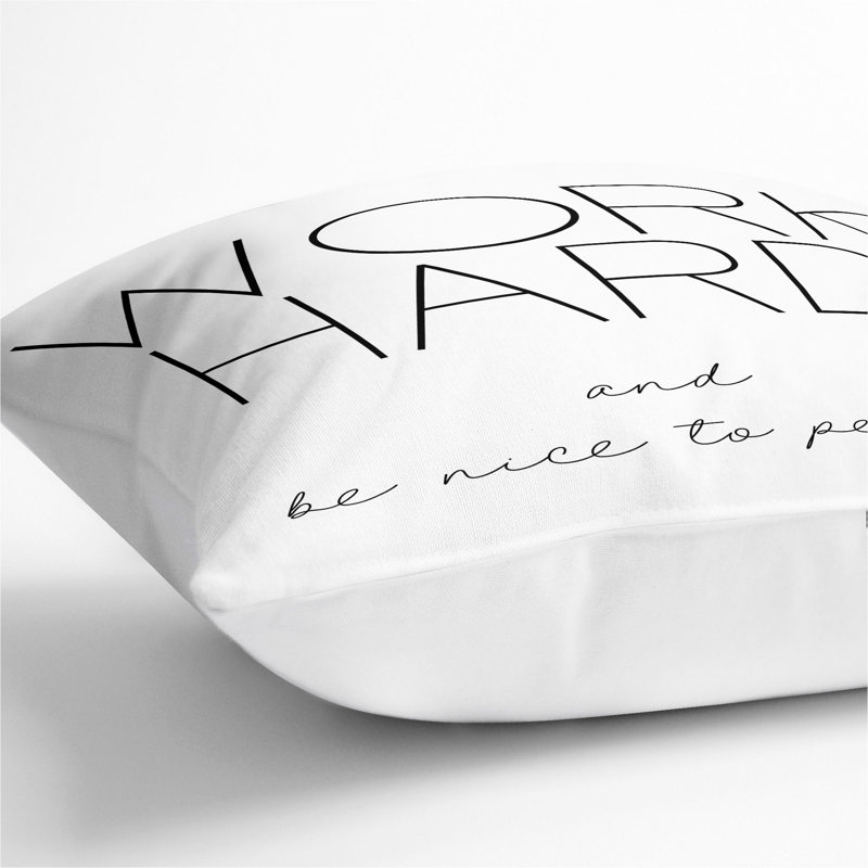 Square Cushion, 55cm H x 55cm W x 20cm D, White