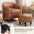 Andina 27.5" Wide Barrel Chair and Ottoman-868243263
