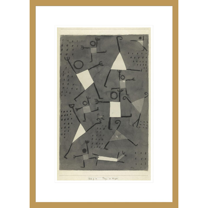 «Dances Caused by Fear» par Paul Klee, impression giclée encadrée, H 21,75 po x l 15,55 po