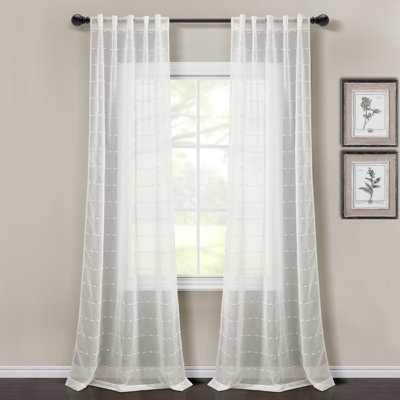 Paire de rideaux transparents avec passe-tringle Lush Decor Farmhouse