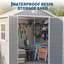 Resin Outdoor Storage Shed with Lockable Floor & Window | Weatherproof Plastic Tool Shed for Garden, Backyard & Patio Storage