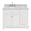 Meuble-lavabo simple 42 po avec plateau en marbre blanc de Carrare Macnair-85364376