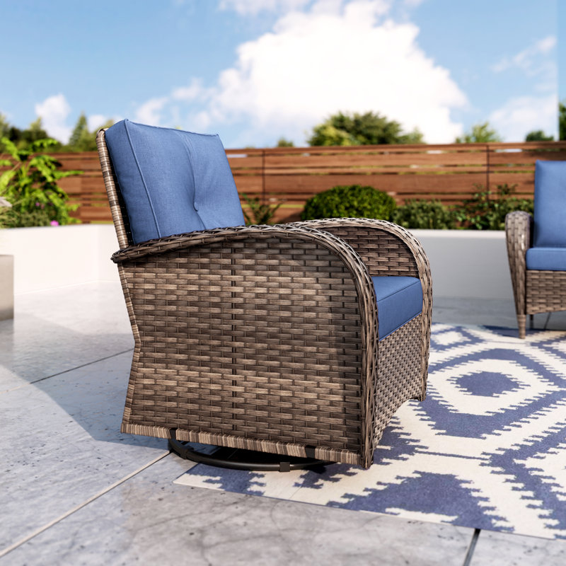 Chaises longues pivotantes avec coussins